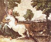Domenico Zampieri A Virgin with a Unicorn, Sweden oil painting artist